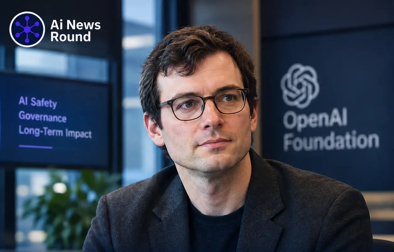 Paul Christiano portrait in a professional AI safety and governance setting, illustrating his appointment to the OpenAI Foundation Board.